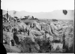 Foto degli scavi di Pompei dell'Ottocento