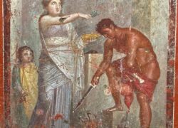 Pompei (IX, 12), Casa dei Pittori al lavoro: Ifigenia purifica Oreste.