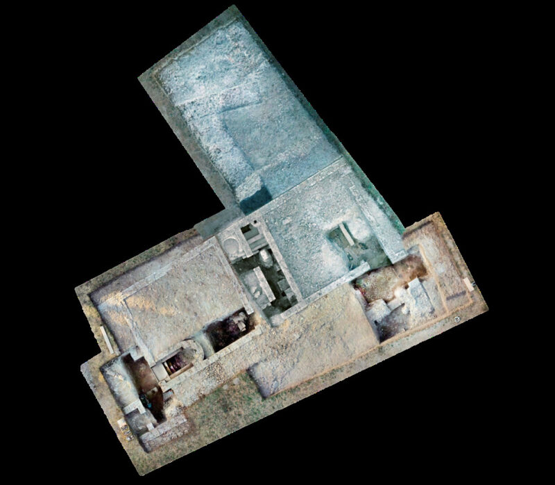 Ortofotografia dello scavo Ostia Post Scriptum