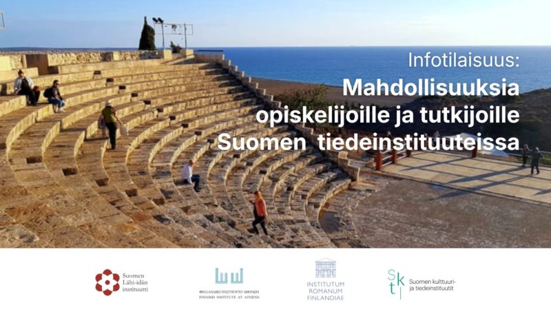 Mainoskuva instituuttien yliopistoinfoon, kuva Kyprokselta.